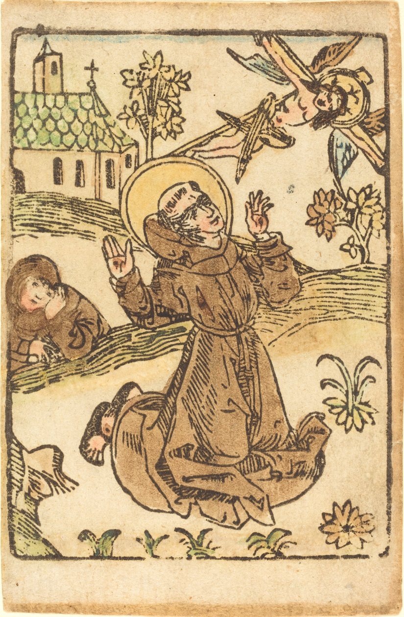Heiliger Franziskus empfängt die Stigmata von German 15th Century