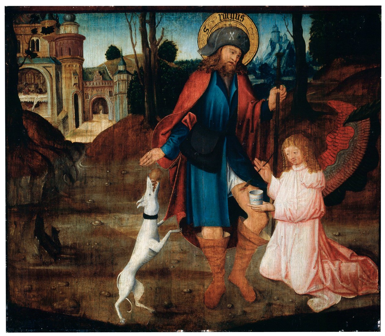 Die Heilung des Heiligen Rochus, spätes 15. Jahrhundert von German Master
