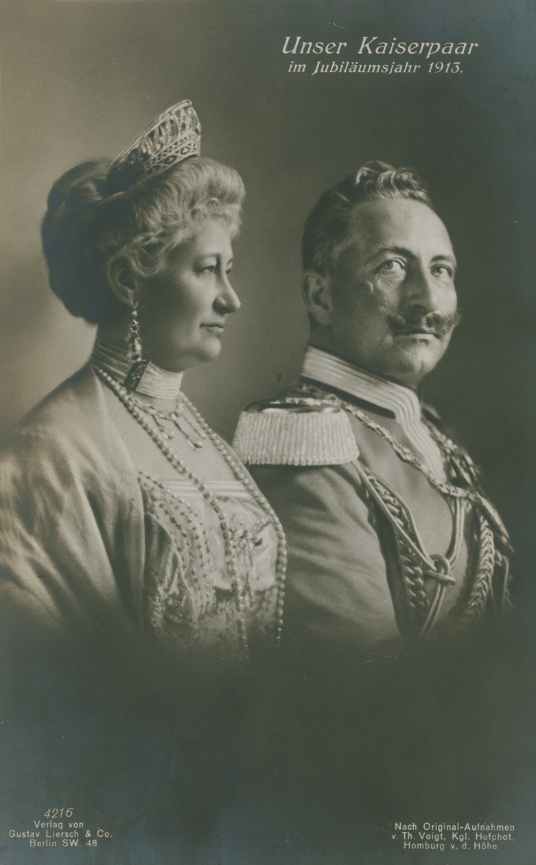 Kaiser Wilhelm II. und Kaiserin Augusta Victoria von Deutschland in ihrem Silberjubiläumsjahr von German Photographer