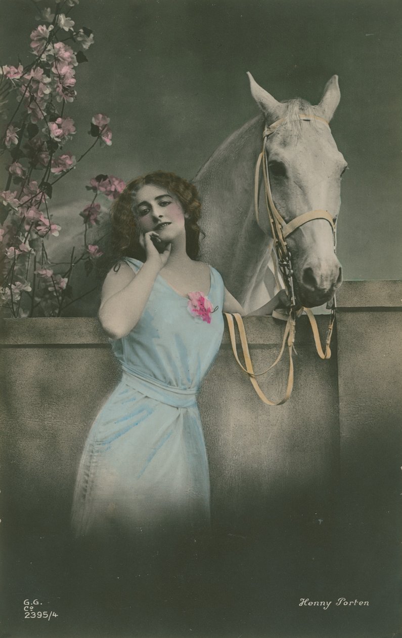 Postkarte des deutschen Filmstars Henny Porten, gesendet 1913 von German Photographer