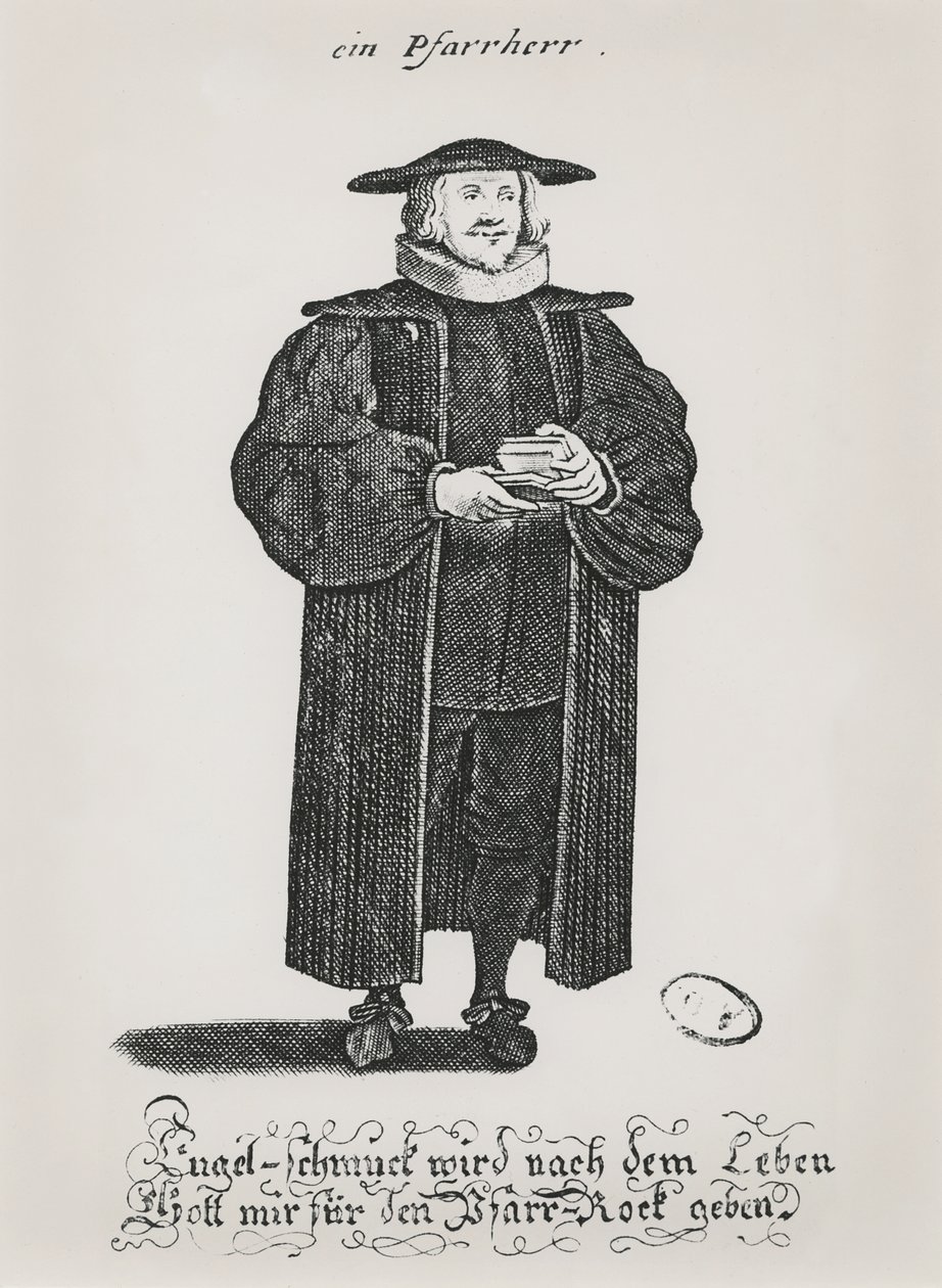 Ein protestantischer Pastor am Ende des 17. Jahrhunderts von German School