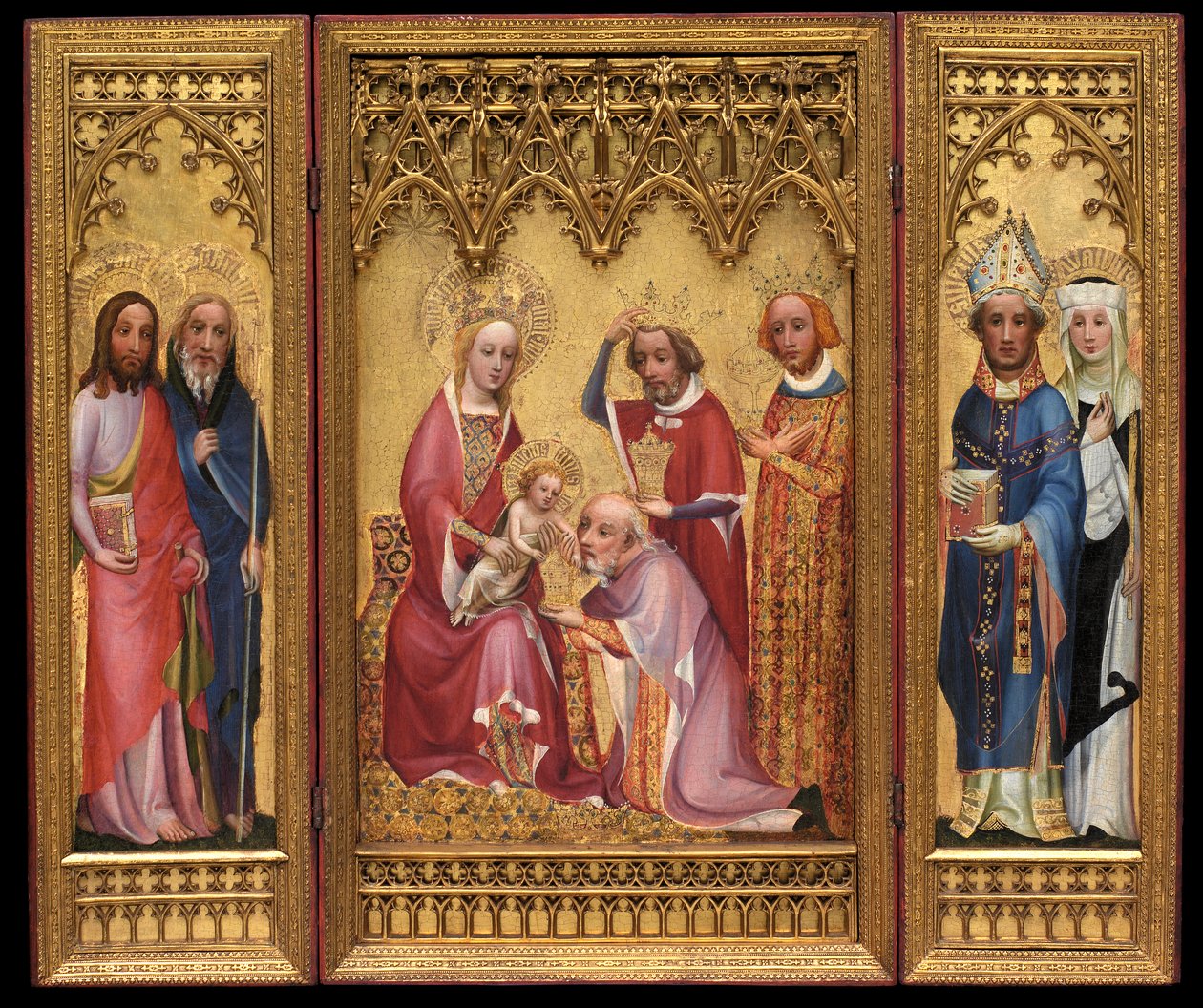 Anbetung der Könige, St. Severus und St. Walburga, St. Jakob und St. Philipp, ca. 1410 von German School