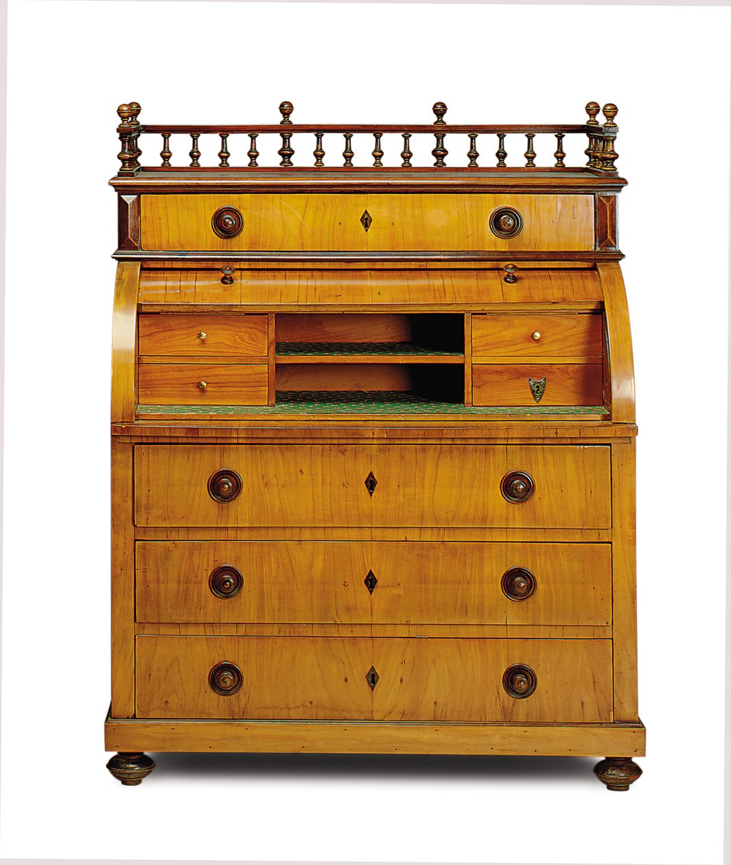 Biedermeier Sekretär-Kommode, zweites Viertel des 19. Jahrhunderts von German School