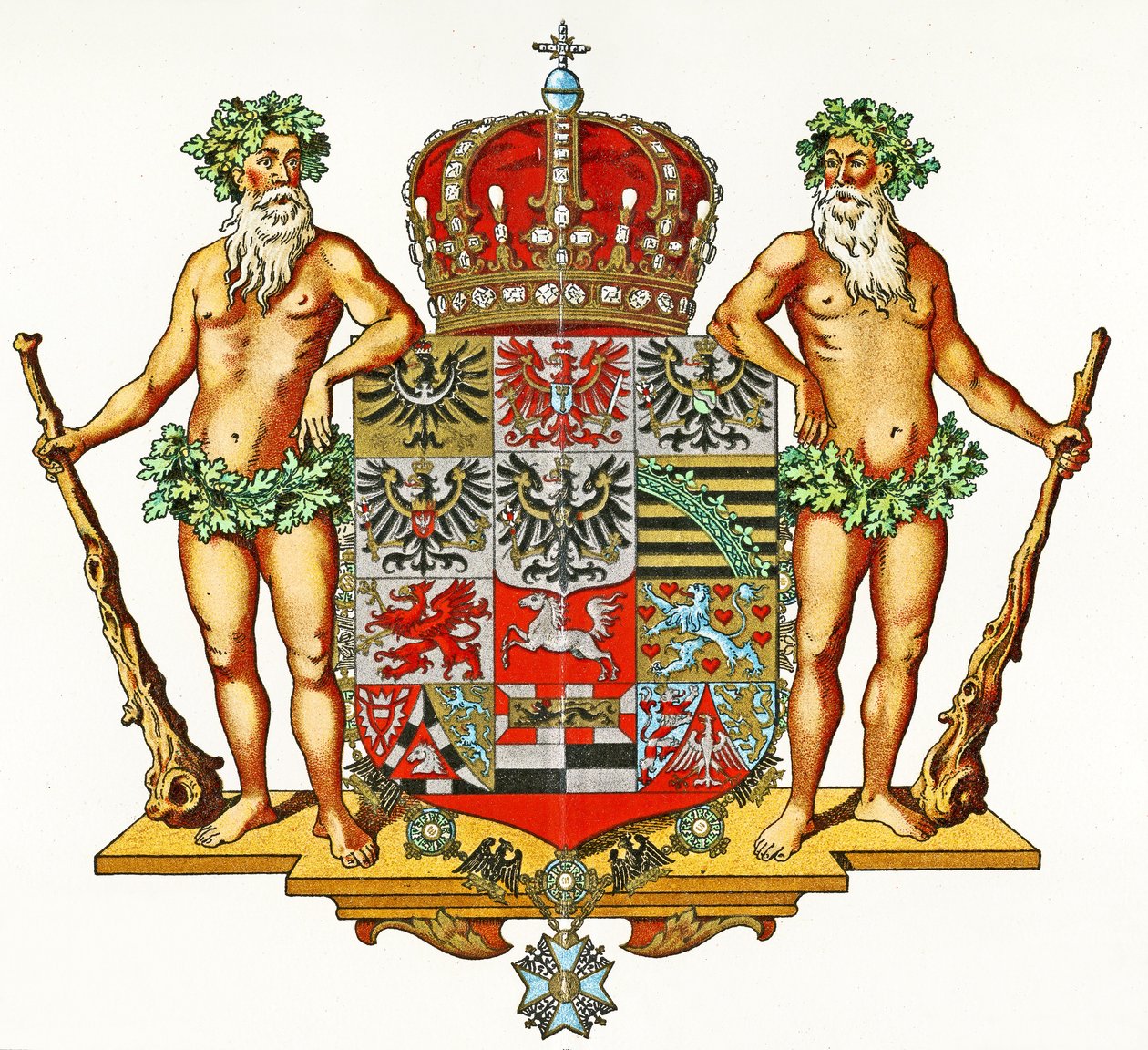 Wappen von Preußen, ca. 1898 von German School: Kunstdruck