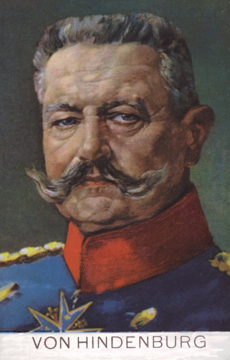 Feldmarschall Paul von Hindenburg, Kommandeur der deutschen Armee im Ersten Weltkrieg von German School