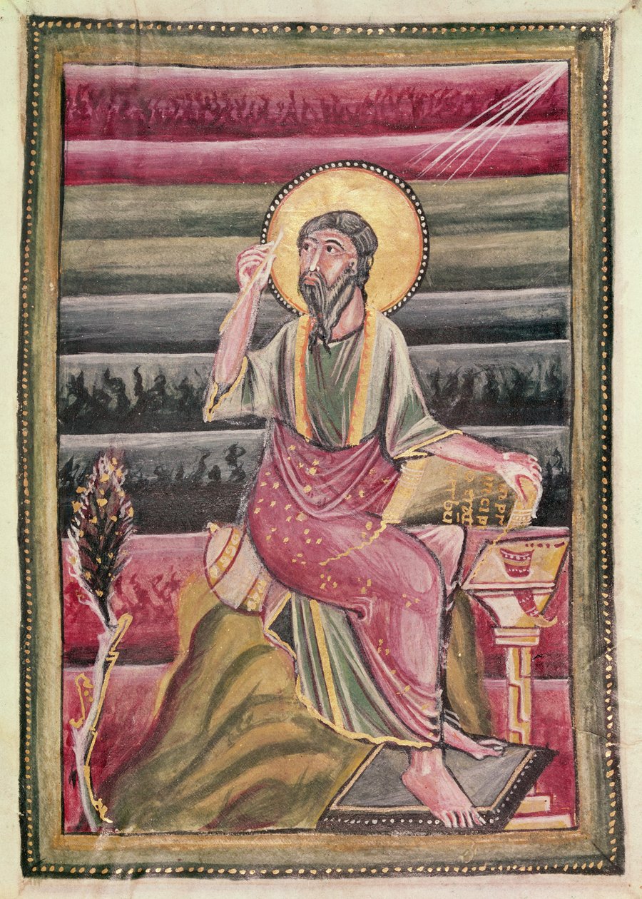 Fol.160r Heiliger Johannes der Evangelist, aus dem Evangeliar von St. Gereon, 990-1000 von German School