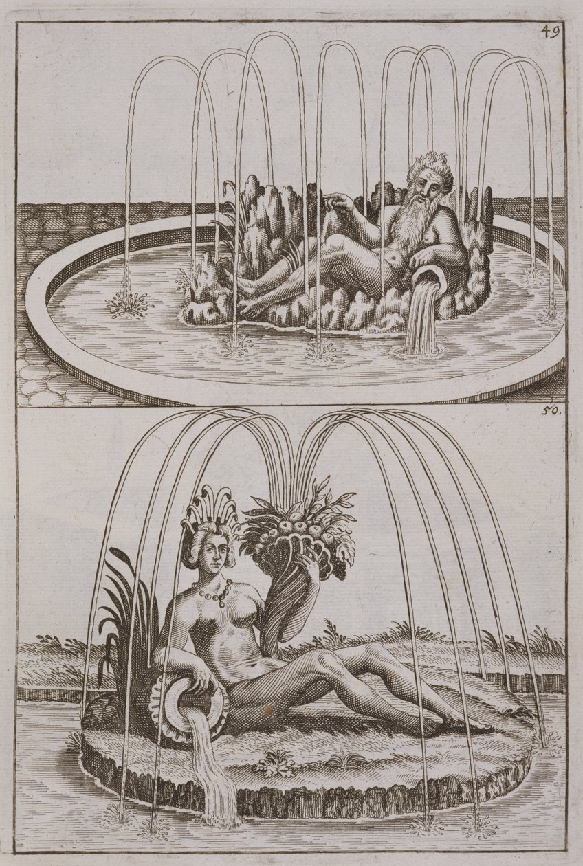 Brunnen, aus Architectura Curiosa Nova von Georg Andreas Böckler (1617-85), veröffentlicht 1704 von German School