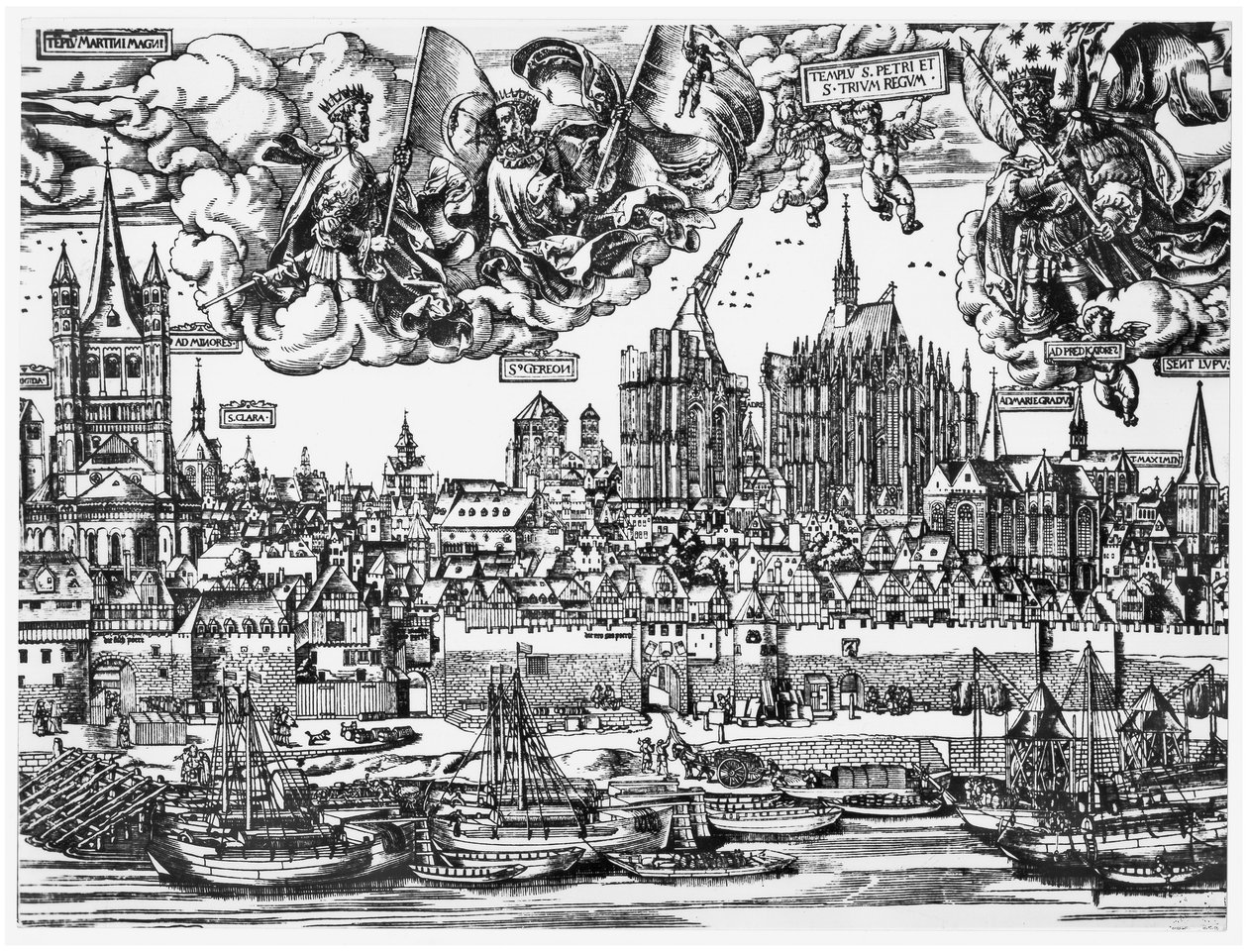 Gesamtansicht von Köln, 1531 von German School
