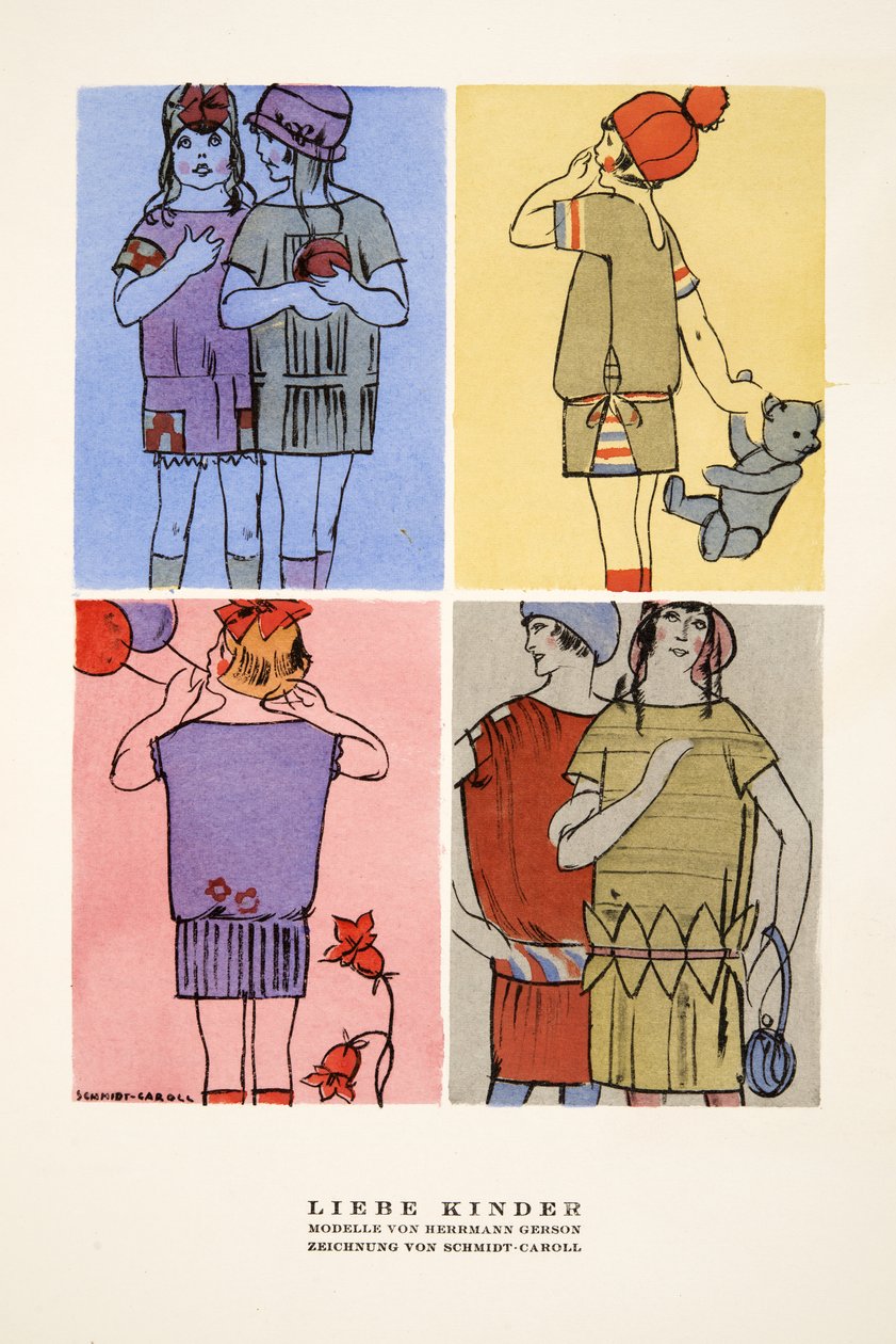 "Lieber Kinder", Anzeige für Kinderbekleidung von Hermann Gerson, aus Styl, veröffentlicht 1922 von German School