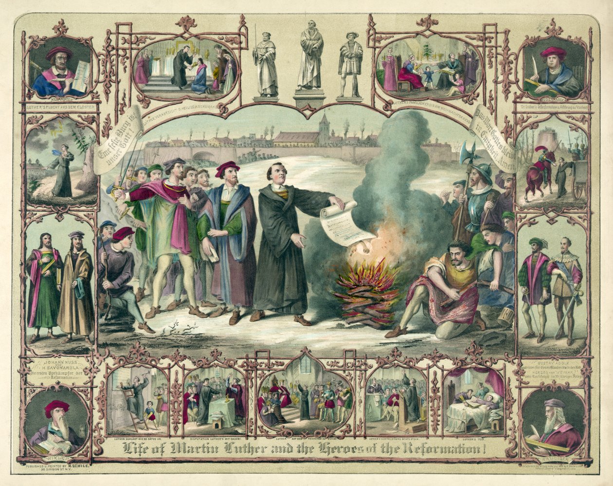 Leben von Martin Luther und Helden der Reformation von German School