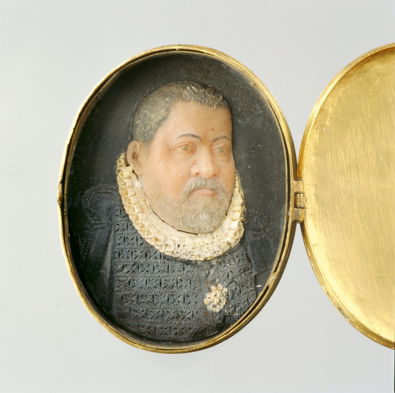 Medaillon mit Wachsminiaturporträt von Landgraf Wilhelm IV von German School