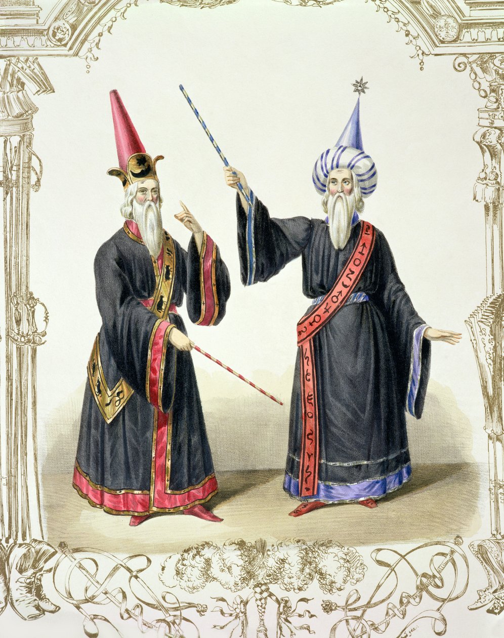 Zauberer auf dem Karneval in Berlin, 1836 von German School