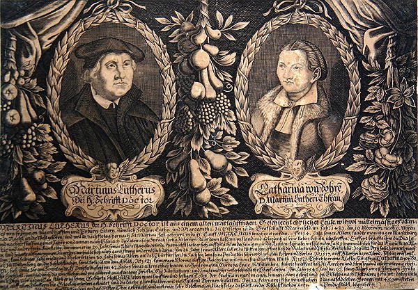 Martin Luther und seine Frau Katharina von Bora von German School