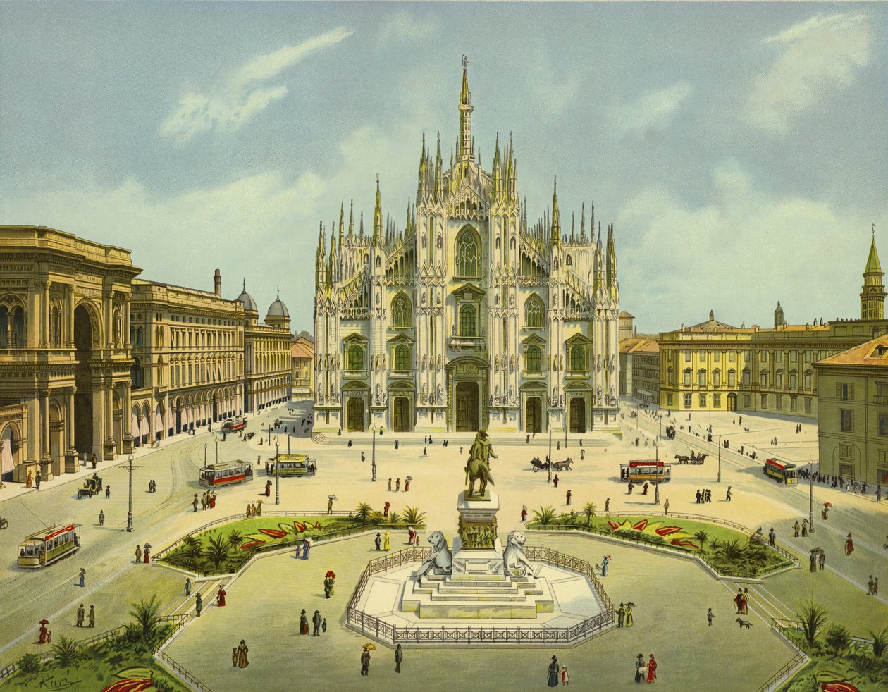 Mailand, Piazza del Duomo von German School