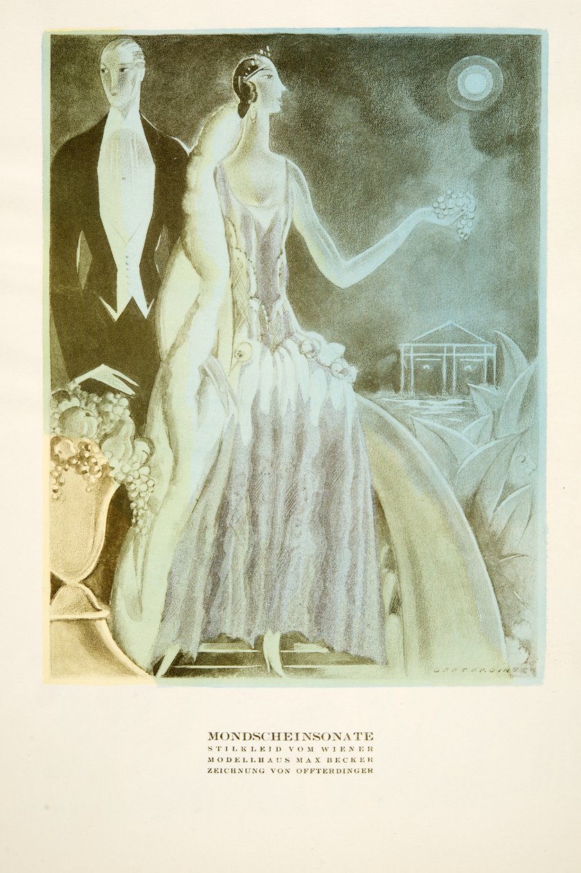 Mondscheinsonate, Kleid gestaltet von Wiener, aus Styl, veröffentlicht 1922 von German School