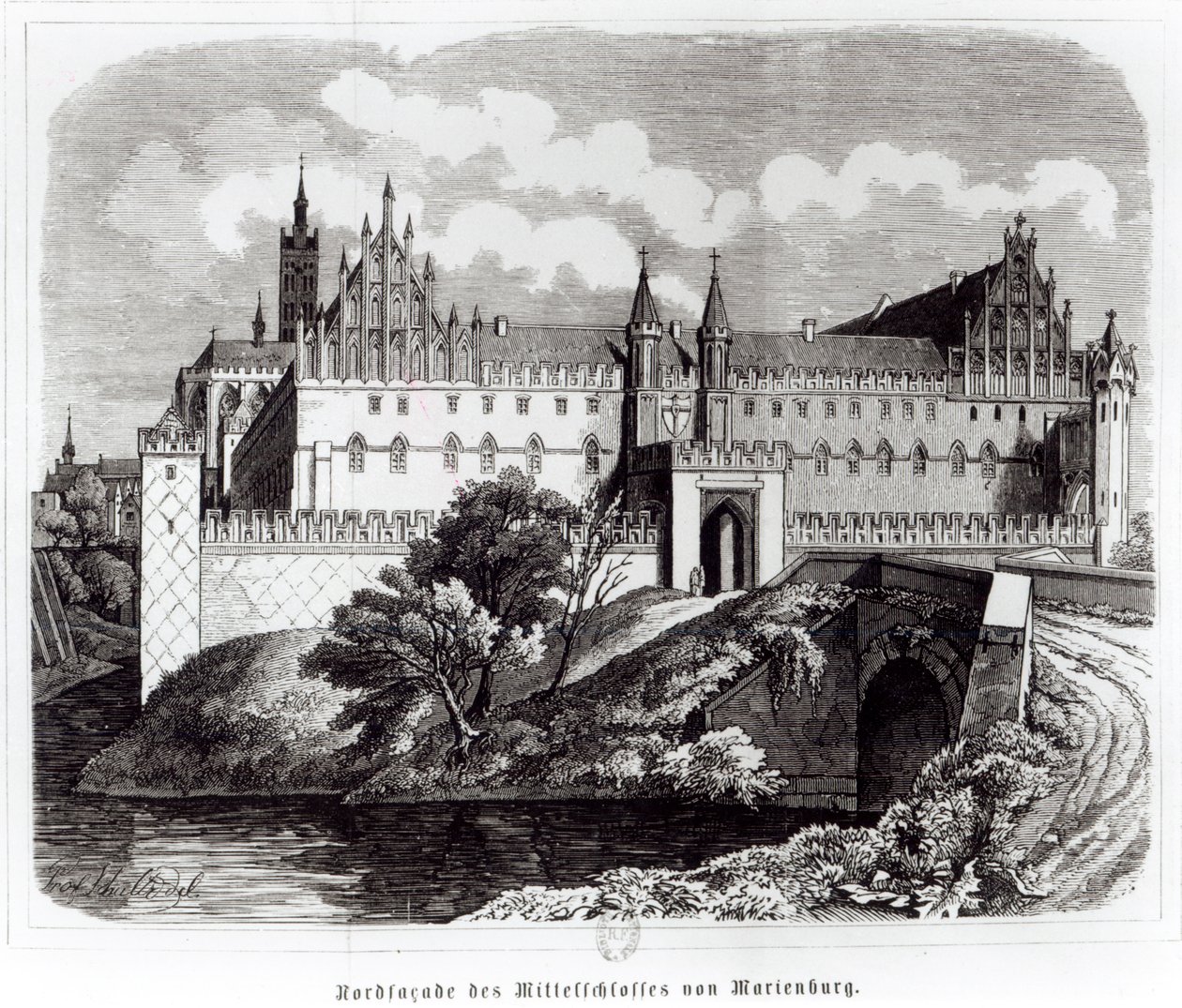 Nordfassade des Schlosses Marienburg von German School
