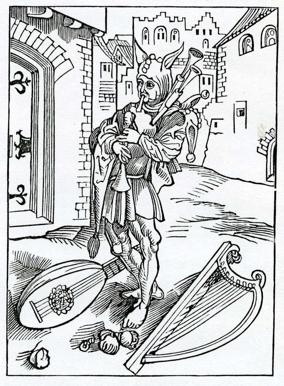 Von ungeduldigen Narren, die keine Korrektur ertragen, Illustration aus Alexander Barclays englischer Übersetzung von 
