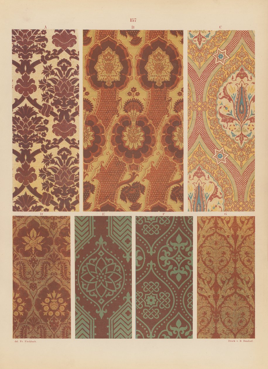 Seite aus Ornamente de Gewebe von German School