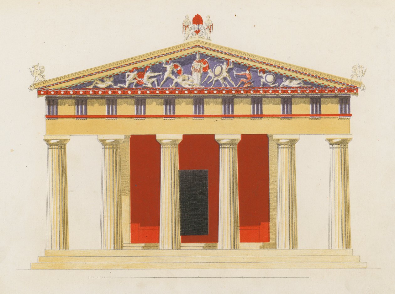Tempel der Aphaia, Ägina, Griechenland von German School