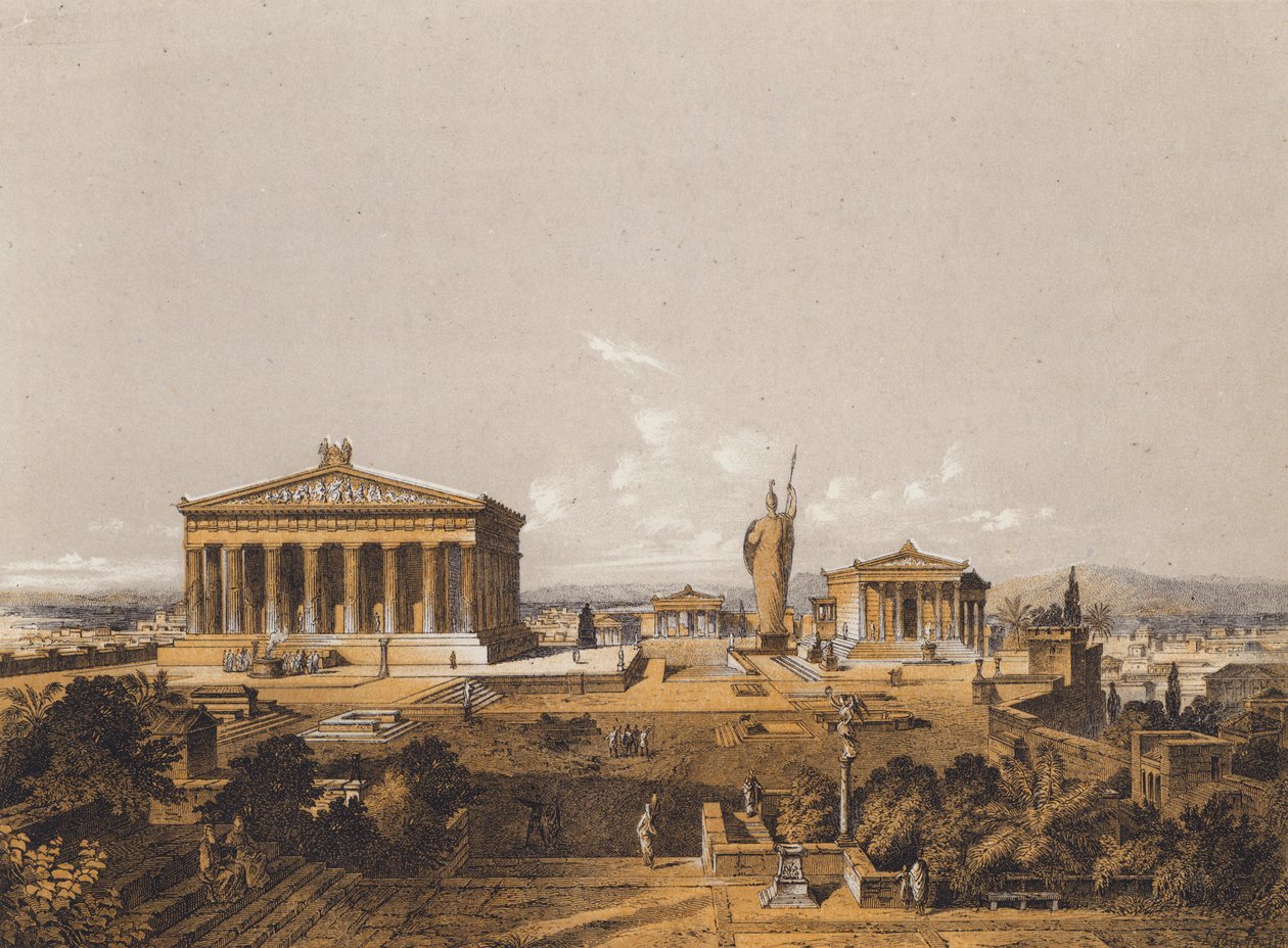 Die Akropolis, Athen, zur Zeit des Perikles von German School