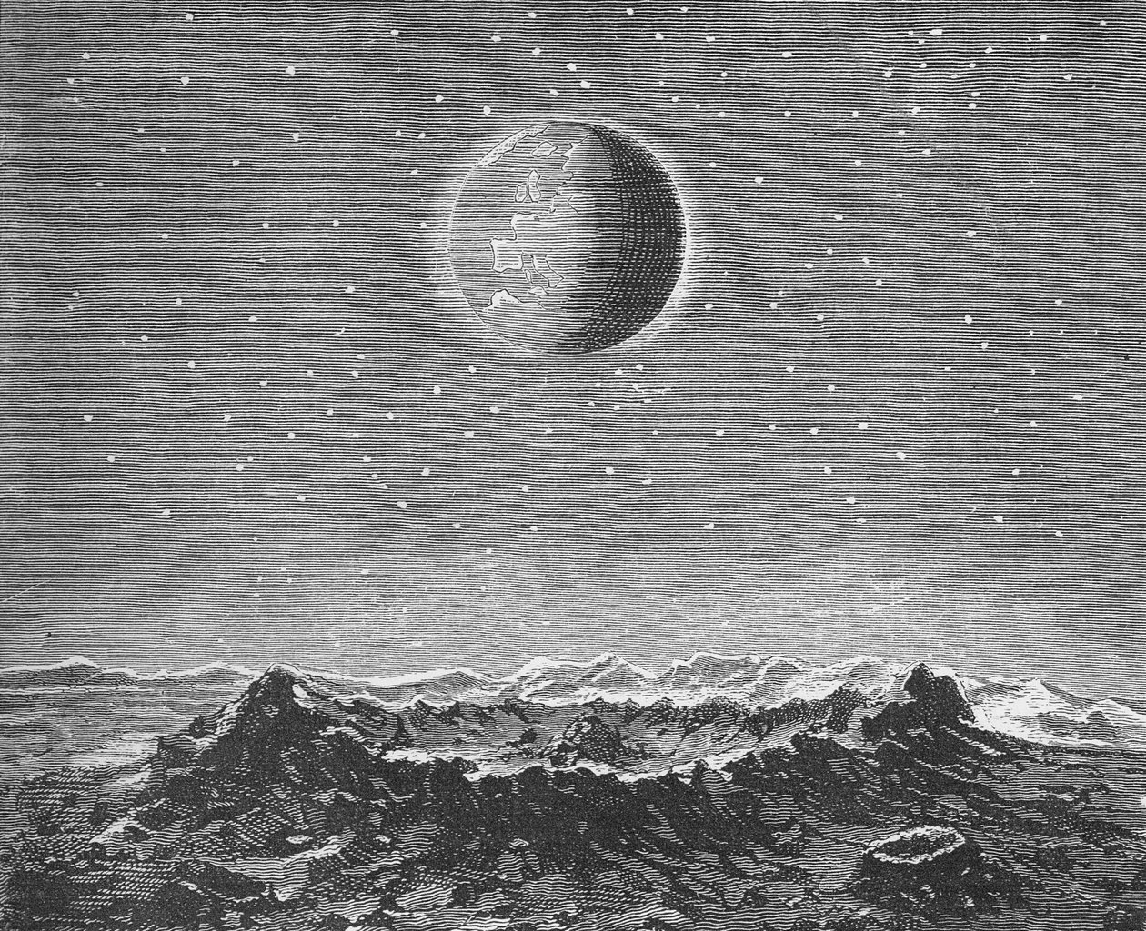 Die Erde vom Mond aus gesehen von German School