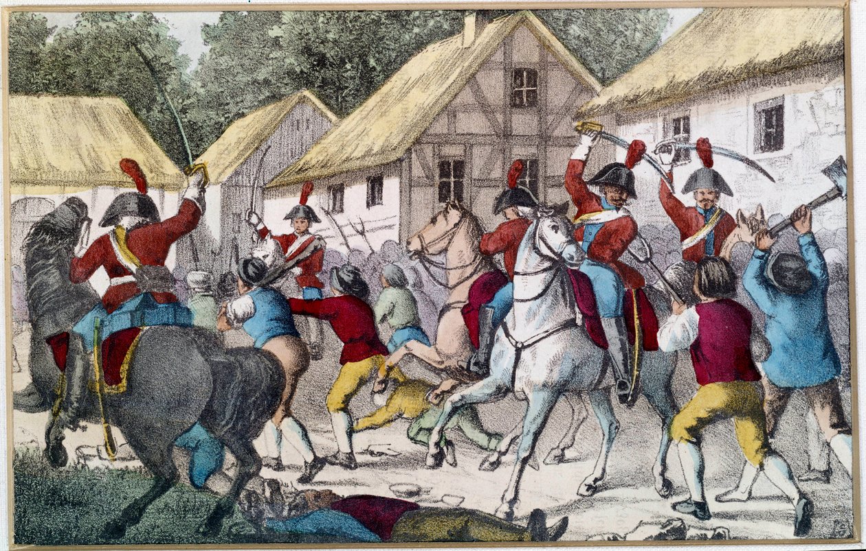 Die französische Armee von preußischen Bauern gefangen genommen von German School