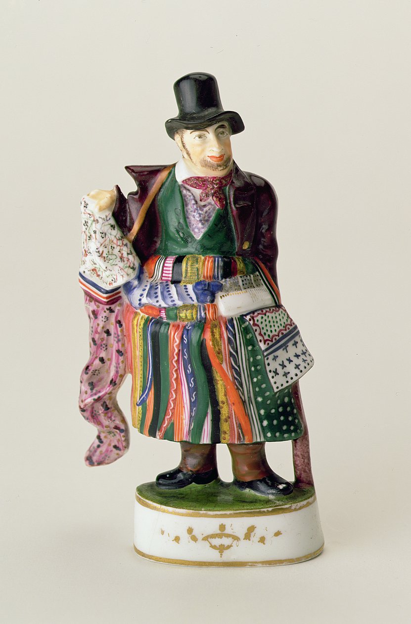 Der Taschentuchverkäufer, Meißner Figur im Stil von Johann Joachim Kändler (1706-75) von German School