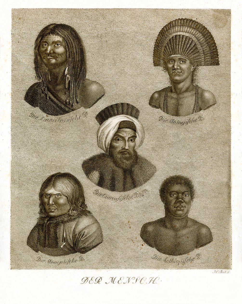 Der Mensch von German School: Kunstdruck in Museumsqualität