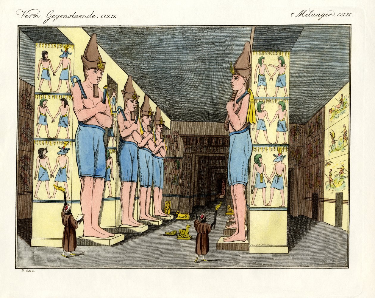 Das Innere des großen Tempels von Ypsambul von German School