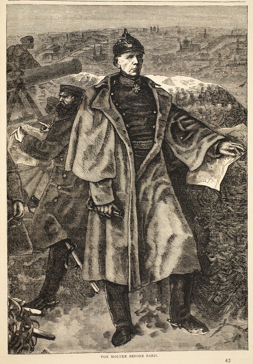 Von Moltke vor Paris, November 1870, Illustration aus Cassells Geschichte des Krieges zwischen Frankreich und Deutschland, 1870-1871 von German School