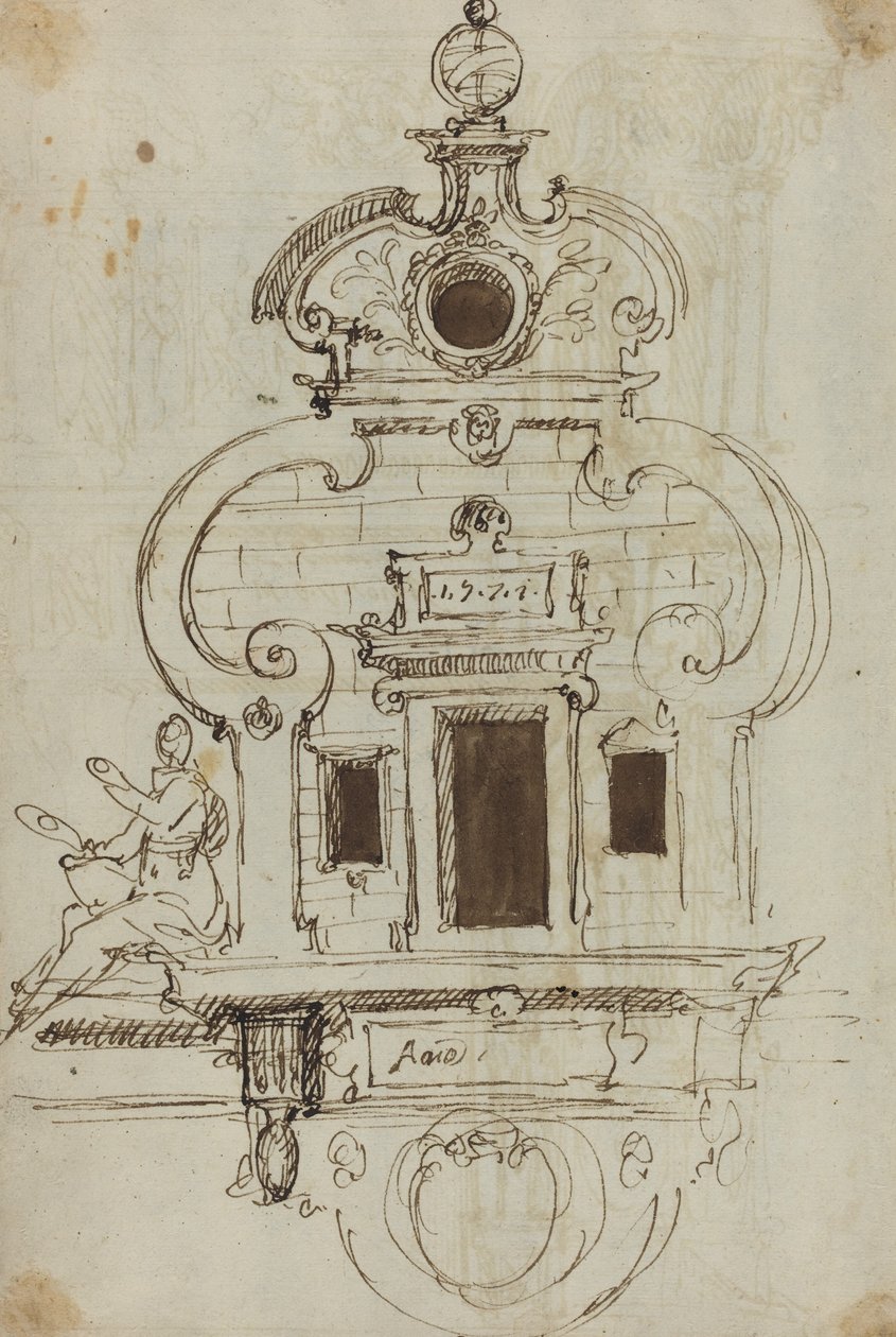 Wanddenkmal mit einer Armillarsphäre [verso] von German or Austrian 16th Century