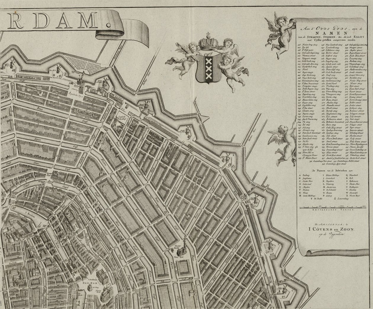 Karte von Amsterdam von Gerrit de Broen von Gerrit de Broen
