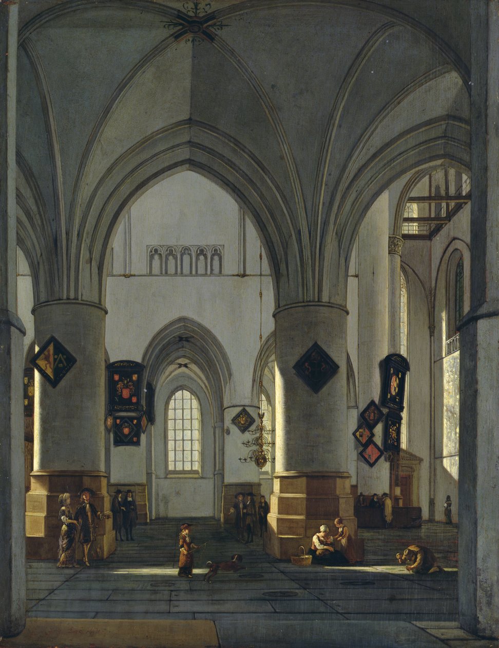 Innenansicht der St.-Bavo-Kirche, Haarlem von Gerrit Adriaensz Berckheyde