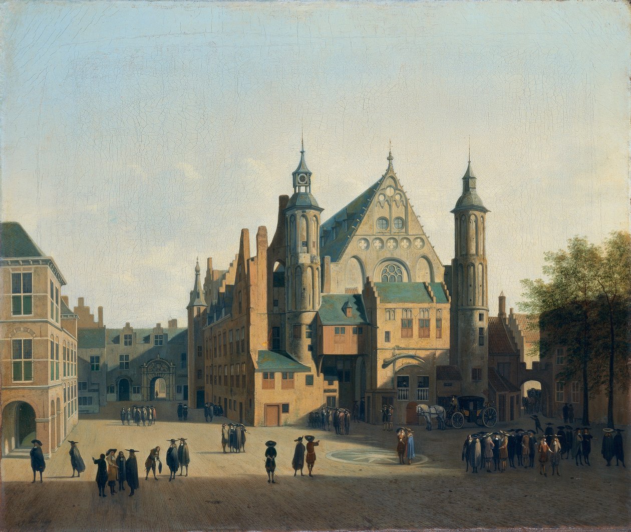 Ansicht des Binnenhofs in Den Haag von Gerrit Adriaenszoon Berckheyde