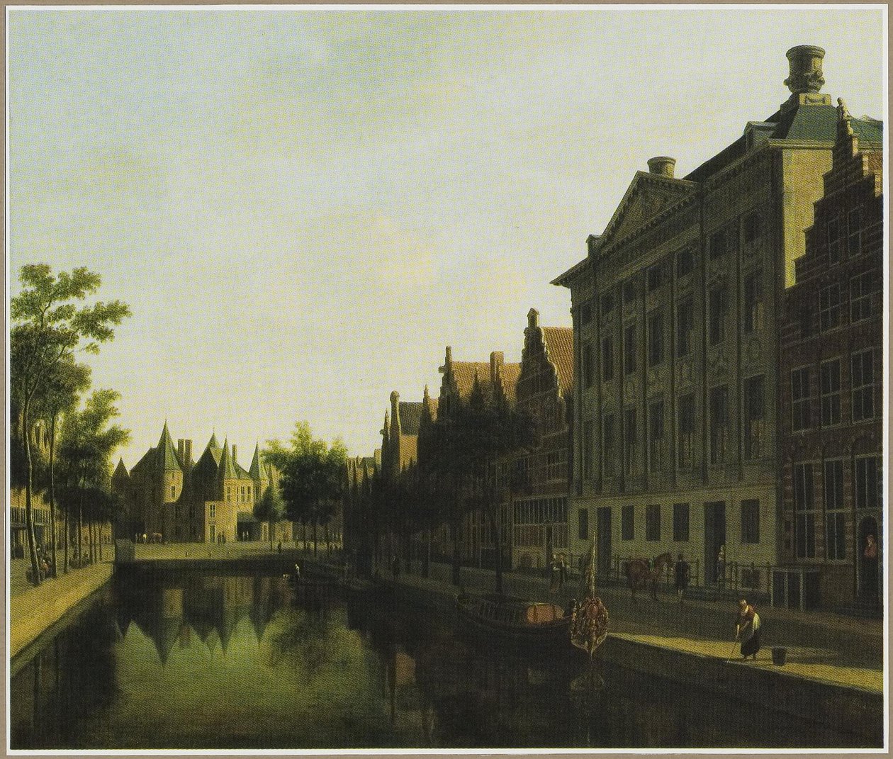 Ansicht des Kloveniersburgwal mit der Waag und dem Trippenhuis, Amsterdam von Gerrit Adriaenszoon Berckheyde