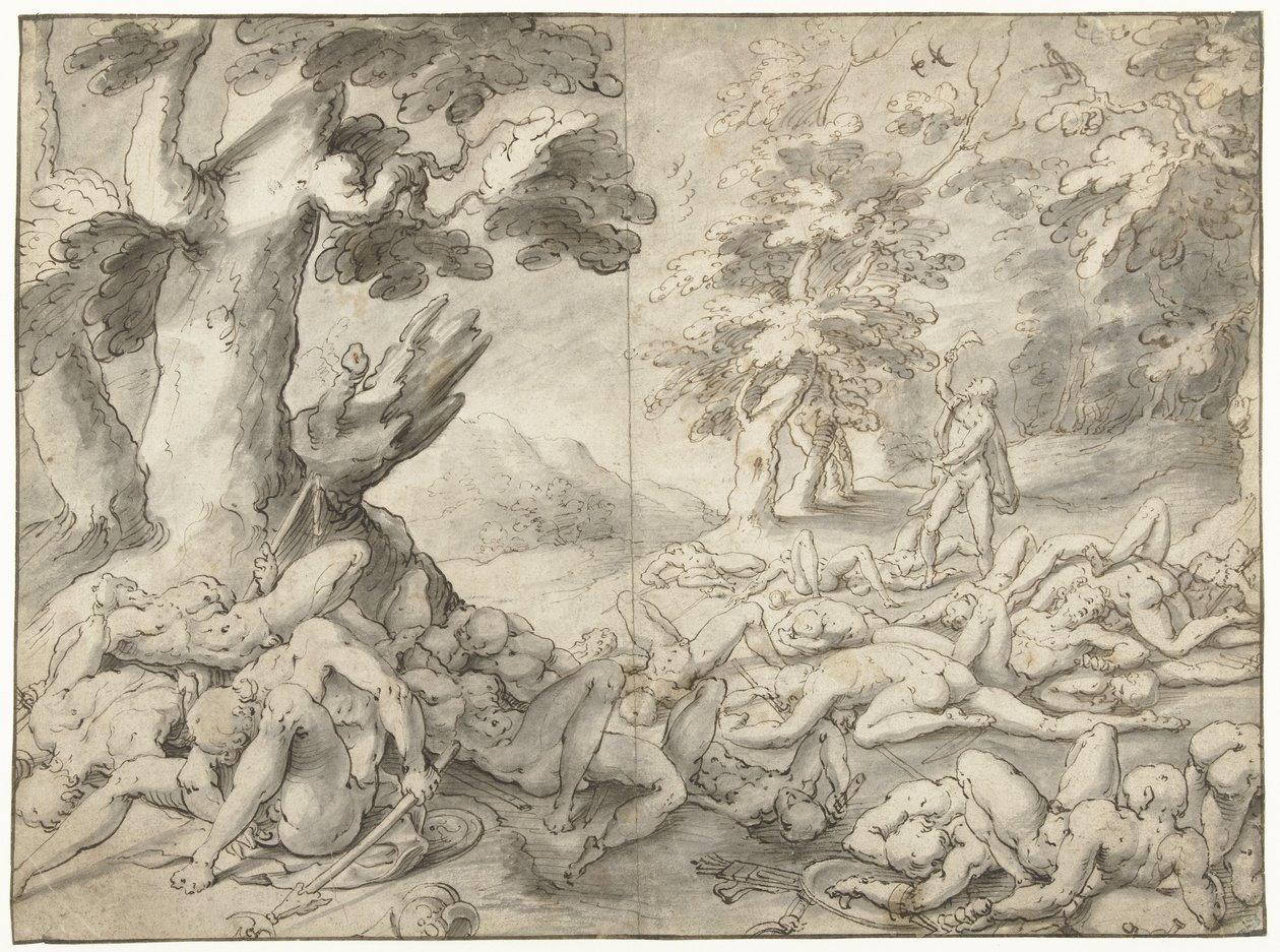 Samson nach dem Besiegen der Philister von Gerrit Pietersz. Sweelink