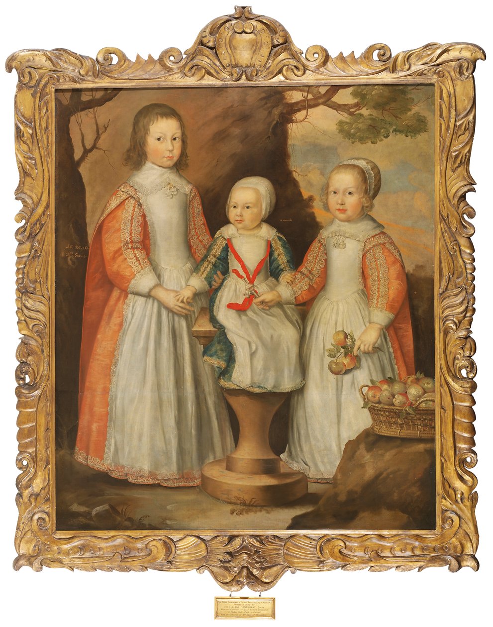Porträt der drei Kinder von George Preston von Holker, 1650 von Gerrit van Honthorst