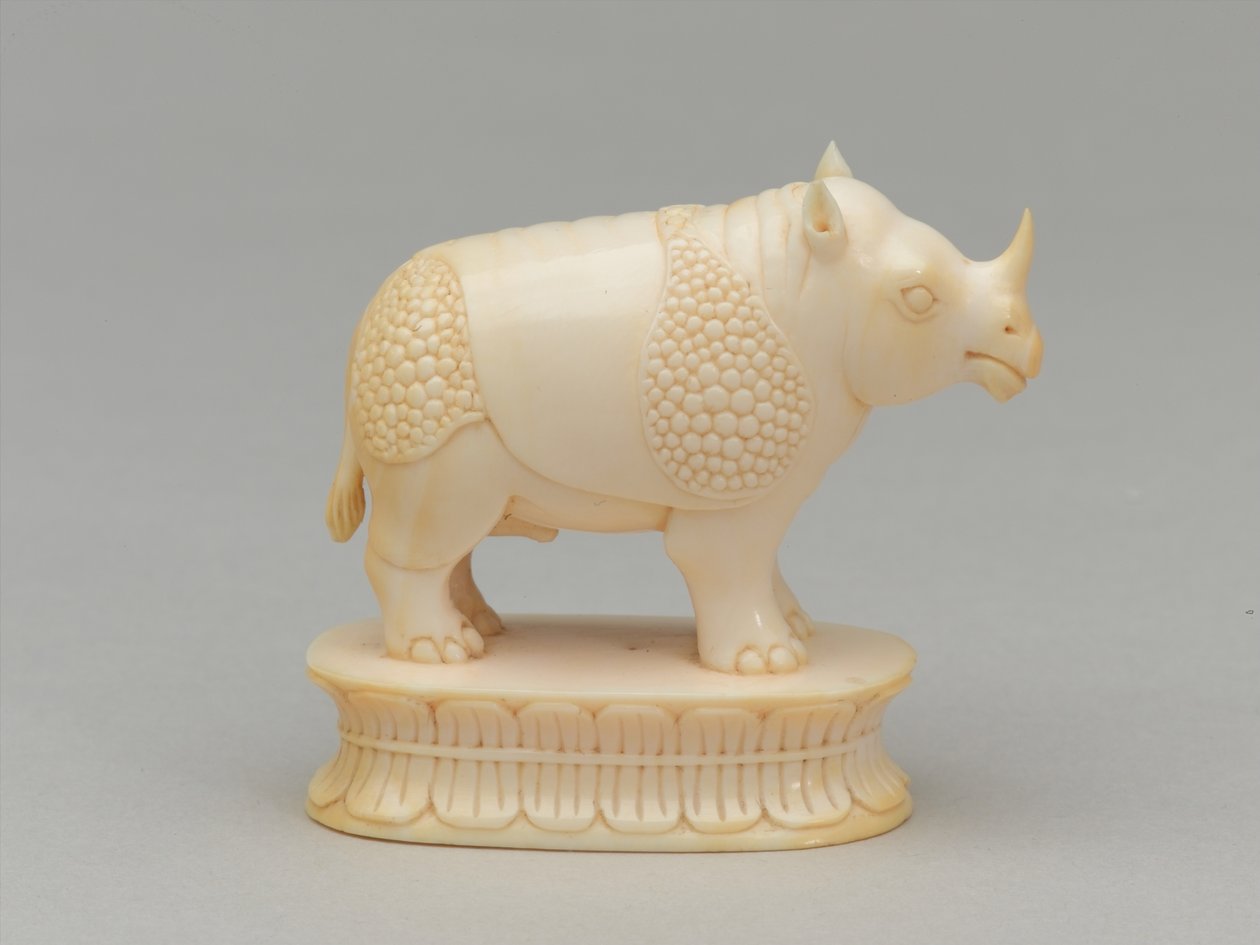Weißer Läufer, Schachfigur, Indien, um 1820 von Geskel Saloman