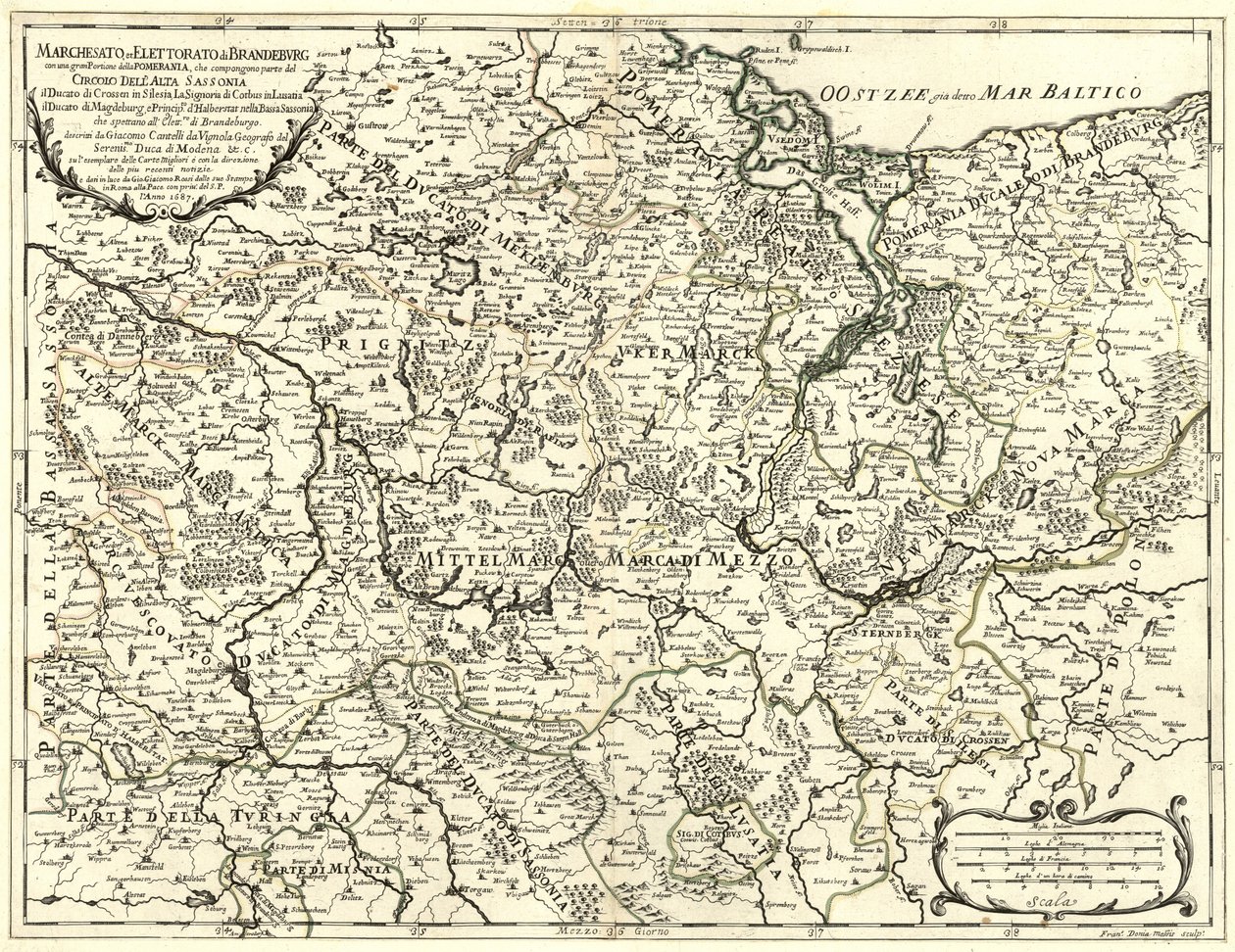 Markgrafschaft und Kurfürstentum Brandenburg von Giacomo Cantelli