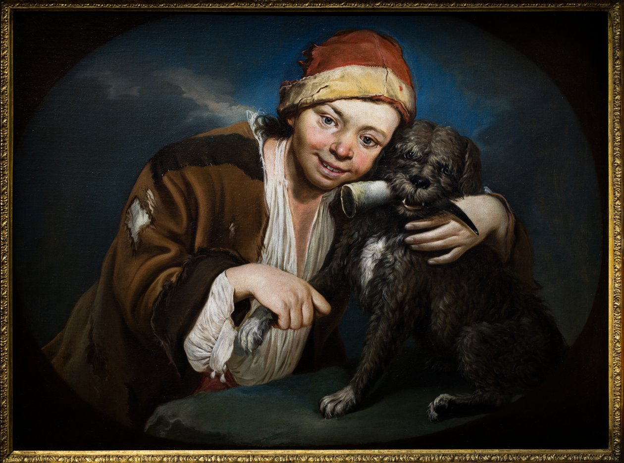 Junge mit einem Hund von Giacomo (1698-1767) Ceruti