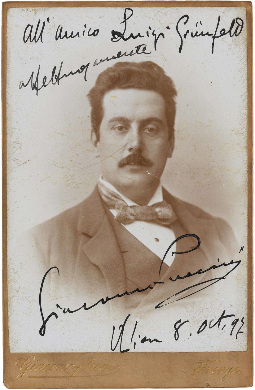Porträt des Komponisten Giacomo Puccini von Giacomo Brogi