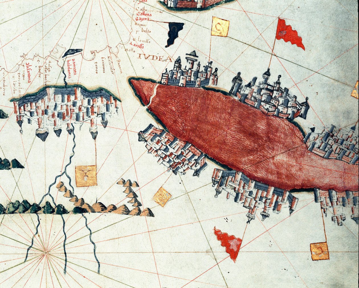 Das Rote Meer und der Suezkanal von Giacomo Maggiolo
