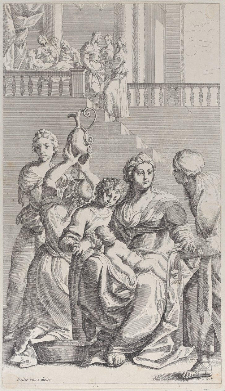 Geburt des Heiligen Benedikt, 1687-1717 von Giacomo Maria Giovannini