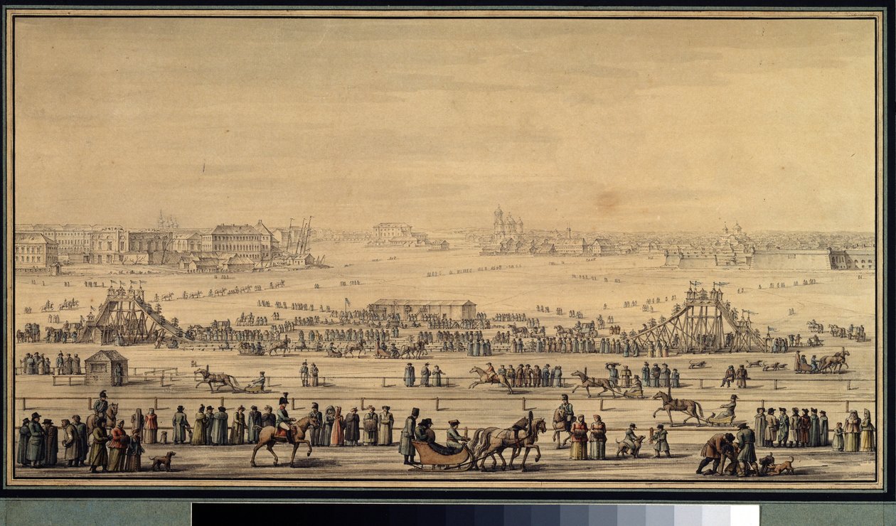 Shakes Escapes gleitet auf der Newa in Sankt Petersburg, um 1800 von Giacomo Quarenghi