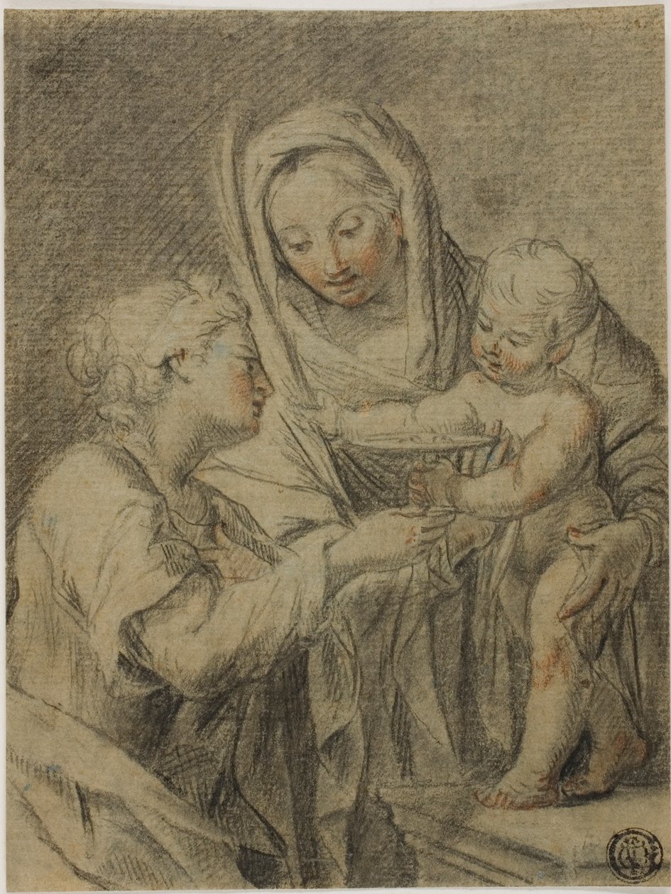 Jungfrau und Kind mit der Heiligen Lucia von Gian Girolamo Bonesi