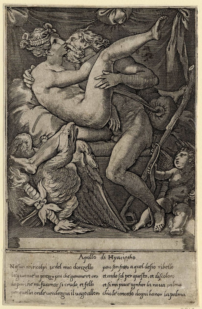 Jupiter und Mnemosyne nach Perino del Vaga, 1527 von Gian Jacopo Caraglio