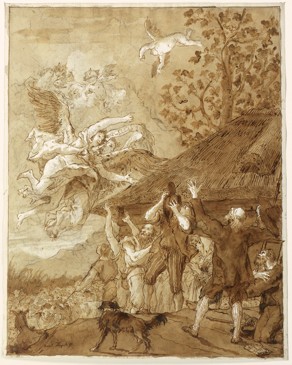 Die Verkündigung an die Hirten von Giovanni Domenico Tiepolo