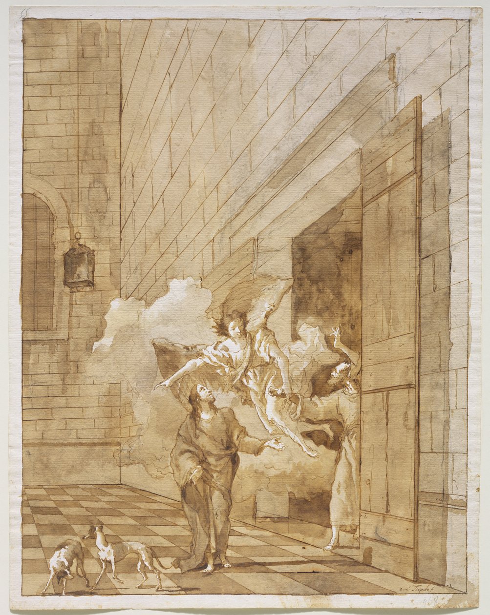 Die Befreiung von St. Peter und St. John aus dem Gefängnis, um 1770 von Giovanni Domenico Tiepolo
