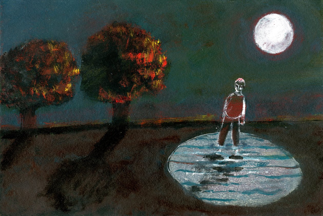 Herbst wird Winter, Studie für einen Nachtspaziergang, 2004 von Gigi Sudbury