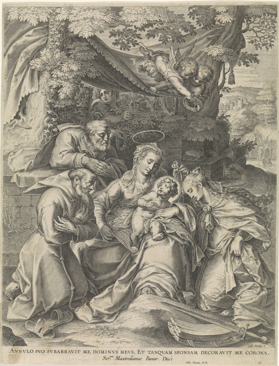 Mystische Hochzeit der Hl. Katharina von Alexandrien von Gijsbert Van Veen